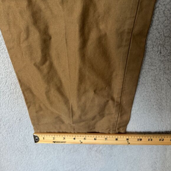 S Uniqlo U Pants Mens 35x29 Brown Khaki Straight Leg 100% Cotton NWT - Picture 6 of 12